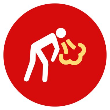 Düz simge öksürük