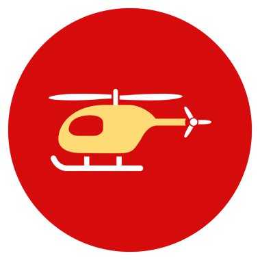 Helikopter düz yuvarlak simge