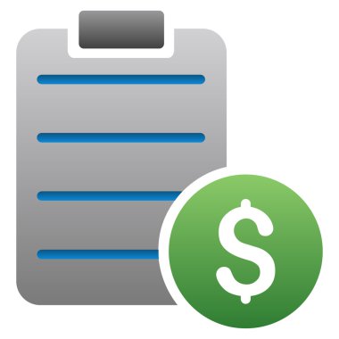 Fiyat listesi degrade glif simgesini