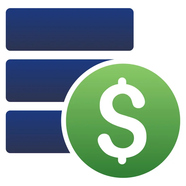 Money Database Gradient Glyph Icon — Stock Photo, Image