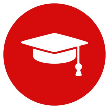 Mezuniyet Cap düz yuvarlak simge