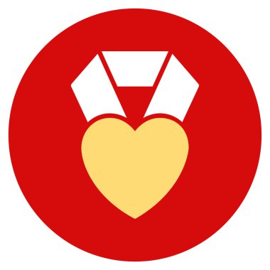 Kalp Ödülü düz yuvarlak simge