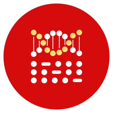 Genetik kod düz yuvarlak simge