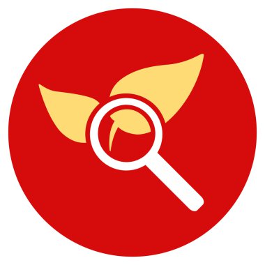 Düz yuvarlak simge doğal ilaçlar keşfetmek