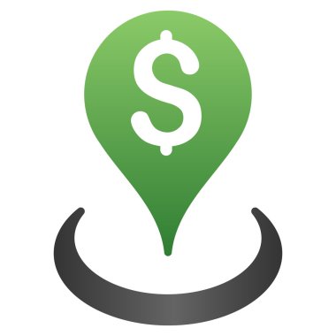 Banka konum degrade vektör simgesi