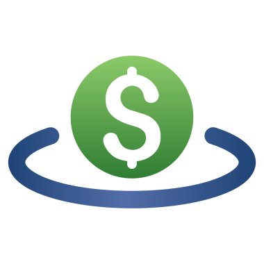 Mevduat yerleşim degrade vektör simgesi