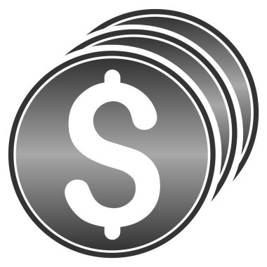 Paralar degrade vektör simgesi