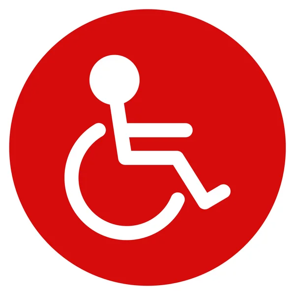 Icono redondo plano para discapacitados — Vector de stock