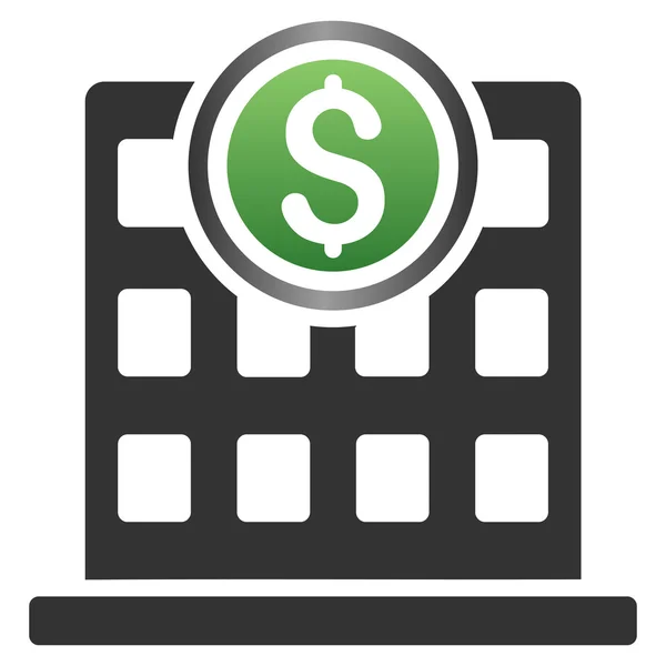 Financial Company Building Gradient Glyph Icon — Stock Photo, Image