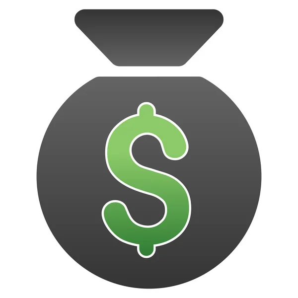 Geld tas kleurovergang Vector Icon — Stockvector