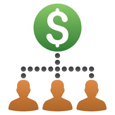 Ödeme alıcıları degrade vektör simgesi