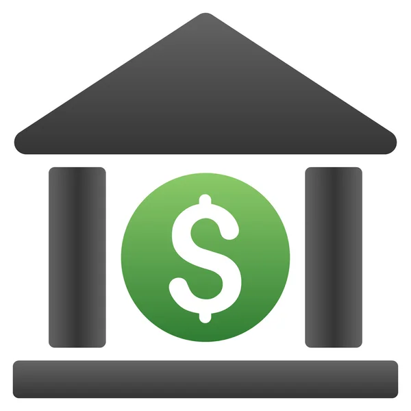 Bank Gradient Glyph Icon — Stock Photo, Image