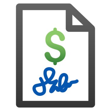 Fatura degrade vektör simgesi