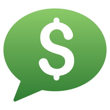 Para hareket balon degrade glif simgesi