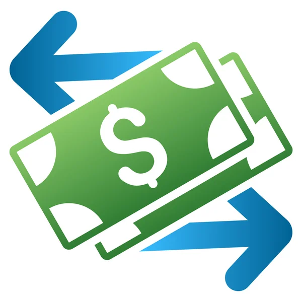 Spend Banknotes Gradient Glyph Icon — Stock Photo, Image