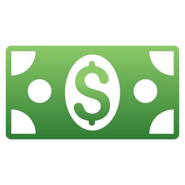 Banknot degrade vektör simgesi