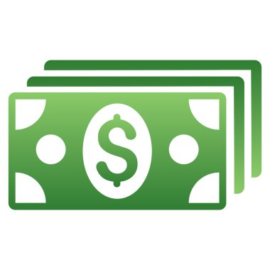 Banknot degrade vektör simgesi