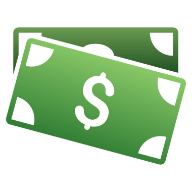 Banknot degrade vektör simgesi