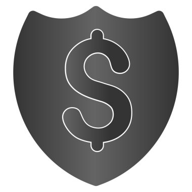 Kalkan degrade vektör simgesi ödenen