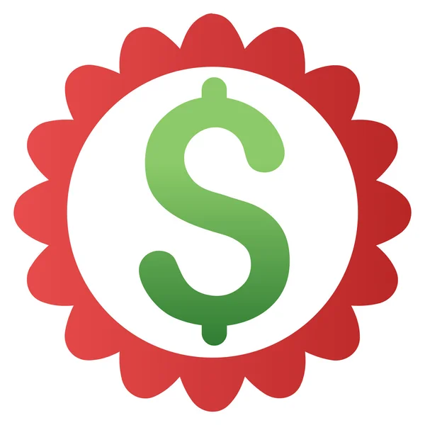 Icona vettoriale del gradiente del sigillo del dollaro — Vettoriale Stock
