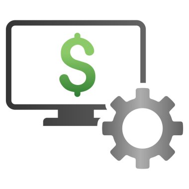 Online banka yapılandırma degrade glif simgesi