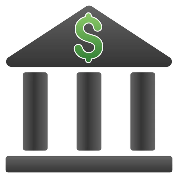 Bank Gradient Glyph Icon — Stock Photo, Image