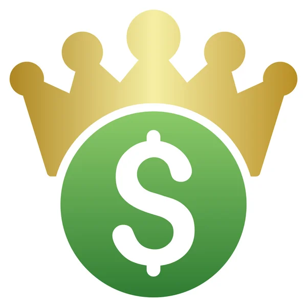 Dollar Crown Gradient Glyph Icon — Stock Photo, Image