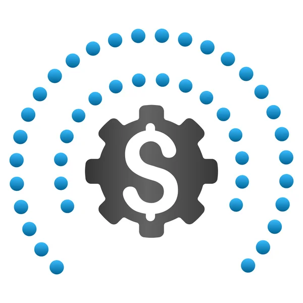 Ipari biztosítási pontozott gömb színátmenet karakterjel ikon — Stock Fotó