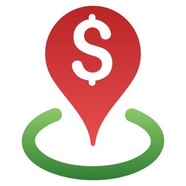 Banka konum degrade vektör simgesi