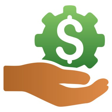 Mali optimizasyon hizmeti degrade vektör simgesi