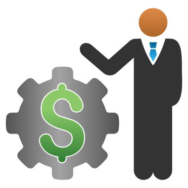 Endüstriyel işadamı degrade vektör simgesi