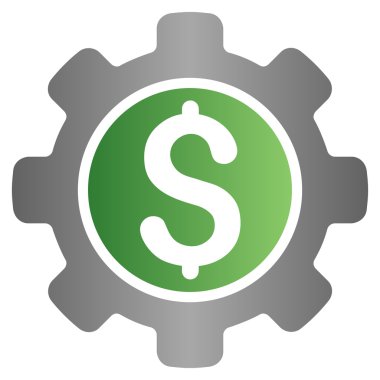 Para ayarları degrade vektör simgesi