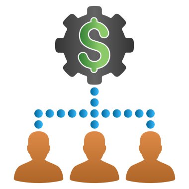 Ödeme istemcileri degrade vektör simge kurulum