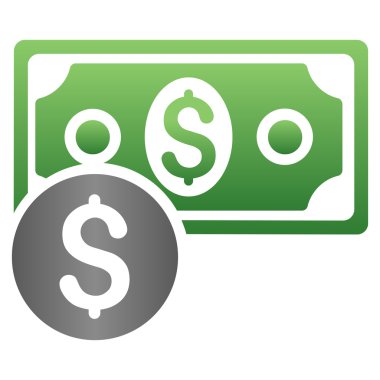 Nakit para degrade glif simgesi