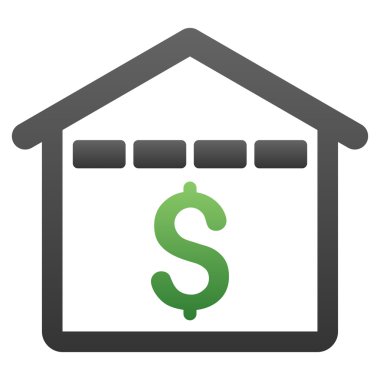 Piyasa geliştirme degrade glif simgesi