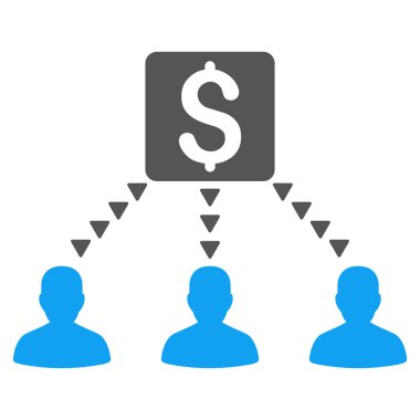 Para alıcı düz glif sembolü