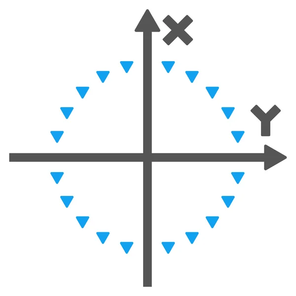 Tečkovaný kruh spiknutí ploché glyf Symbol — Stock fotografie