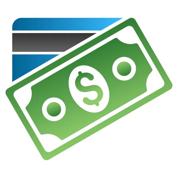 은행권 신용 카드 그라데이션 문자 모양 아이콘 — 스톡 사진