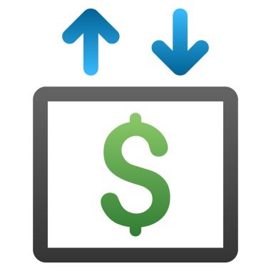 Para Asansör Gradyan Vektör Simgesi