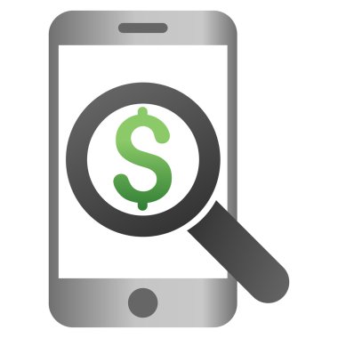 Mobil Bakiye Gradyan Vektör Simgesini Ara