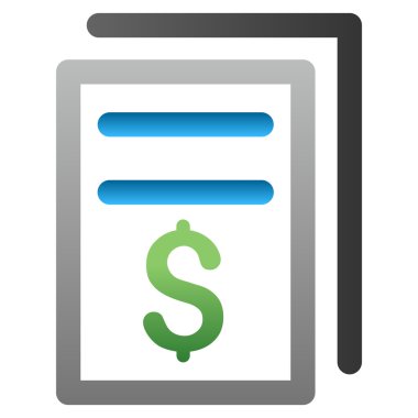 Faturalar Gradyan Vektör Simgesi