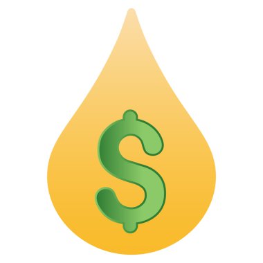 Yakıt Damla Fiyat Gradyan Vektör Simgesi