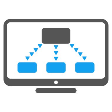 Hiyerarşi düz vektör simge izleme