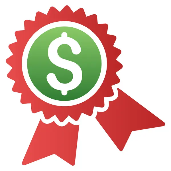 Pieczęć gwarancji finansowej gradient wektor ikona — Wektor stockowy