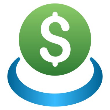 Mevduat yerleşim degrade glif simgesi