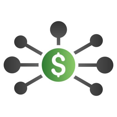 Finansal İlişkiler Gradyan Vektör Simgesi