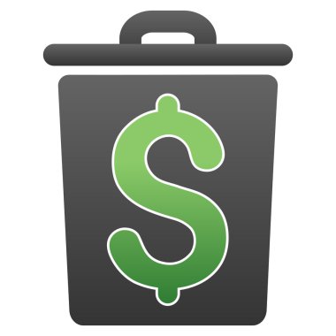 Çöp İş Degrade Vektör Simgesi