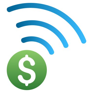 Finansal Kaynak Gradyan Vektör Simgesi