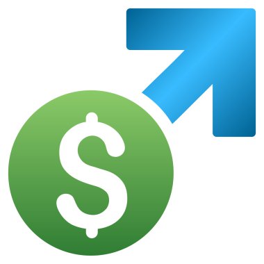 İş Büyüme Gradyan Vektör Simgesi