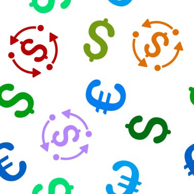 Para döndürme Dikişsiz düz glif desen